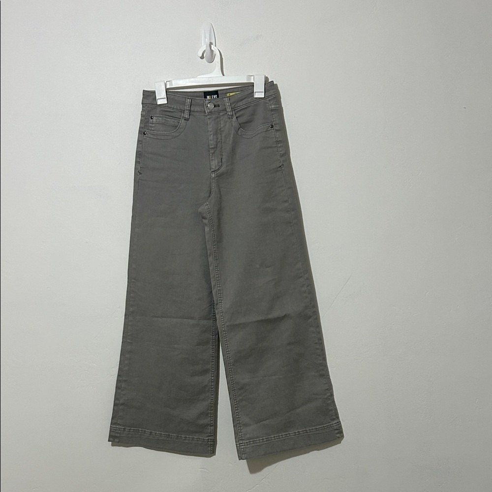 Anthropologie Gray Wide-Leg Jeans